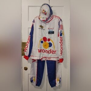 Ricky Bobby  Talladega Nights Wonder Bread Costume +Hat, Sz L NWOT